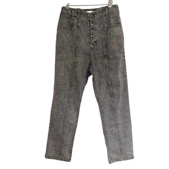 Happy X Nature Ultra High-Rise Seamed Boyfriend Jeans 32 Stonewash Buttonfly - Picture 1 of 15